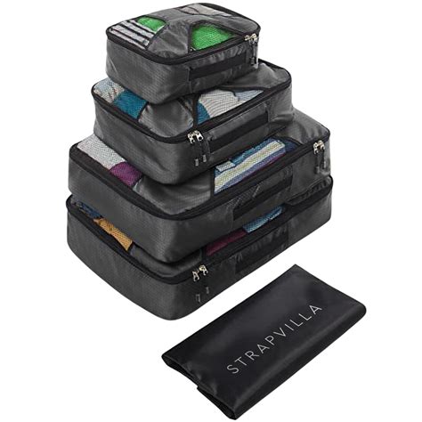STRAPVILLA Travel Organizer 5pc Set for Men and Women | Efficient ...