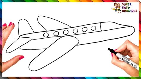 How To Draw An Airplane Step By Step ️ Airplane Drawing Easy - YouTube