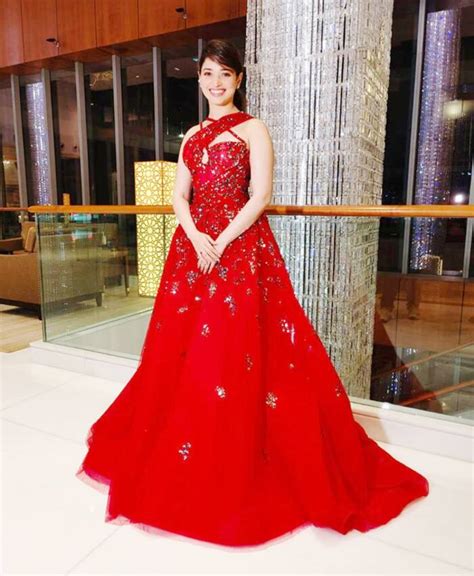 Tamannaah Bhatia Dazzles in Red Gown