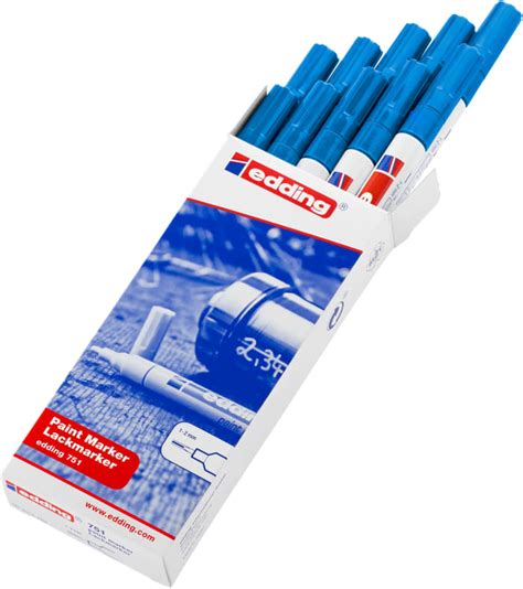 RS-4-751003 Edding | Edding Blue 2 mm Fine Tip Paint Marker Pen for use ...