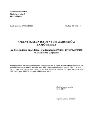 Fillable Online bip lasy gov na Przebudowa drogi le - bip lasy gov Fax ...