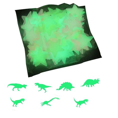 Buy Luminous Wall Stickers Glow in the Dark Wall Decals 100pcs Stars ...