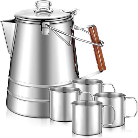 Amazon.com: COLETTI Scoutmaster Camp Coffee Pot — Cowboy Coffee Pot ...