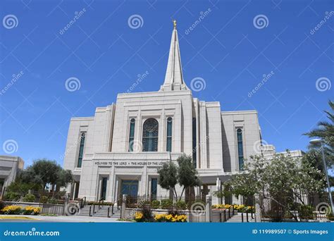 The Mormon Gilbert Arizona Temple in Gilbert Arizona Editorial ...