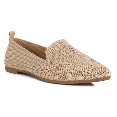London Rag | Knit Textile Solid Flats – London Rag India