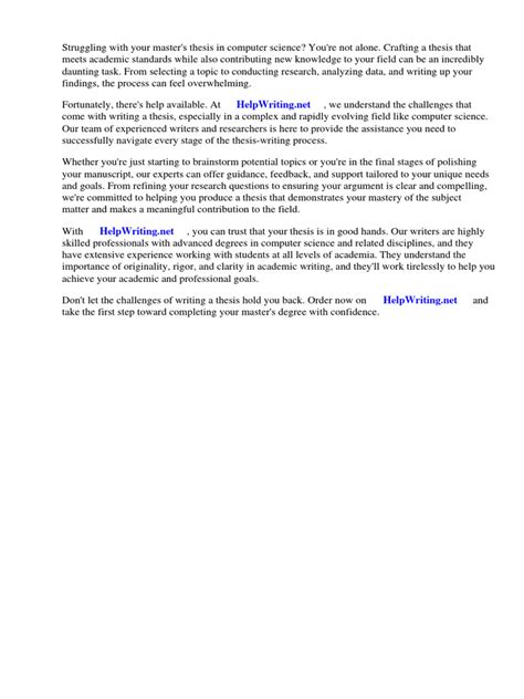 Image result for Computer Science Masters Thesis