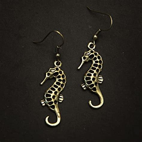 Buy Creative Frogs Black Golden See Horse Earring for Women and Girls ...