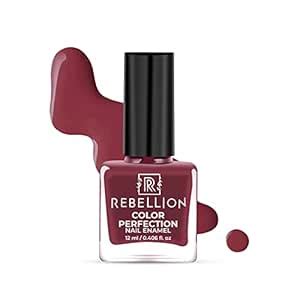 Buy Rebellion Color Perfection Nail Enamel - 12ml | Reddish Brown ...