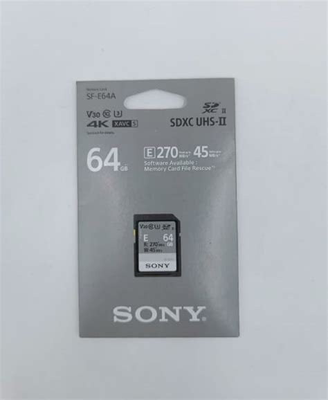 Sony 64GB SF-E64A/T Series UHS-II SDXC Memory Card | Future Forward