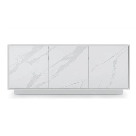 Modern Sideboard in Matt Wood and HPL Laminate Made in Italy