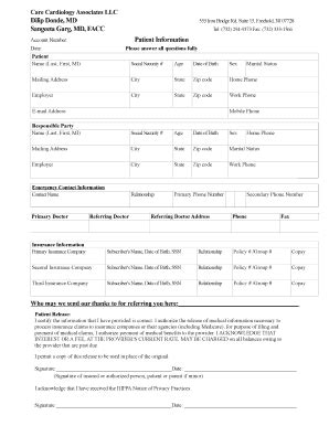 Fillable Online Care Cardiology Associates LLC Fax Email Print - pdfFiller