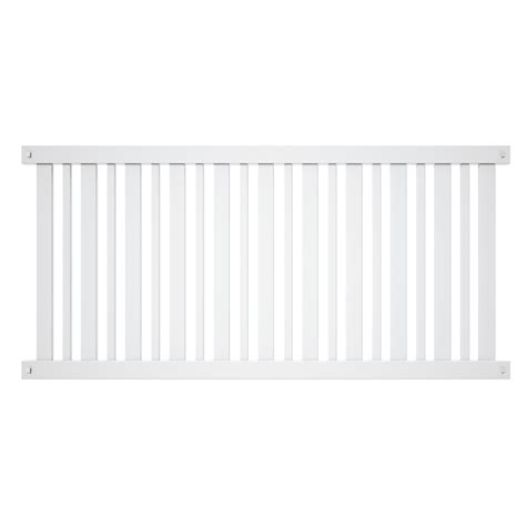 Outdoor Essentials Lafayette 4 ft. x 8 ft. White Vinyl Picket Fence ...