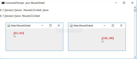 Mouse Events in Java 的图像结果