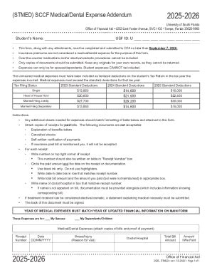 USF Medical/Dental Expense Addendum - Fill Out, Sign & Share Online ...