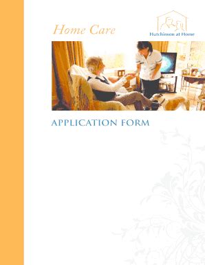 Fillable Online Home Care - Hutchinson Care Homes Fax Email Print ...