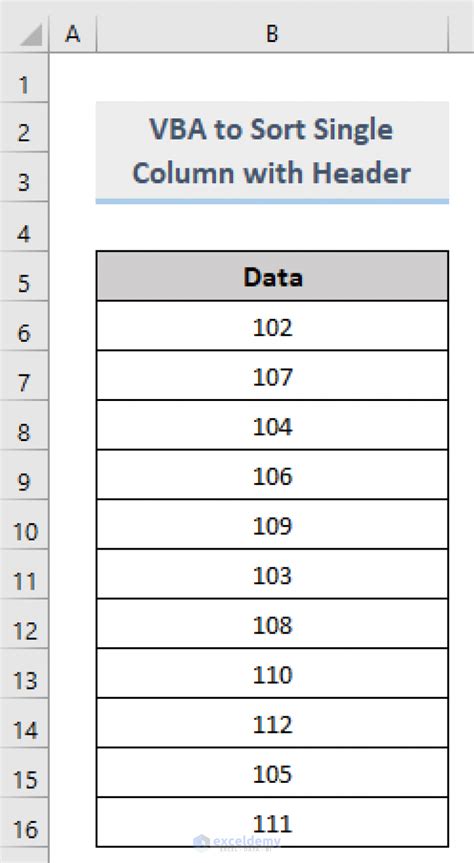 Automatically Sort in Excel Using VBA 的图像结果