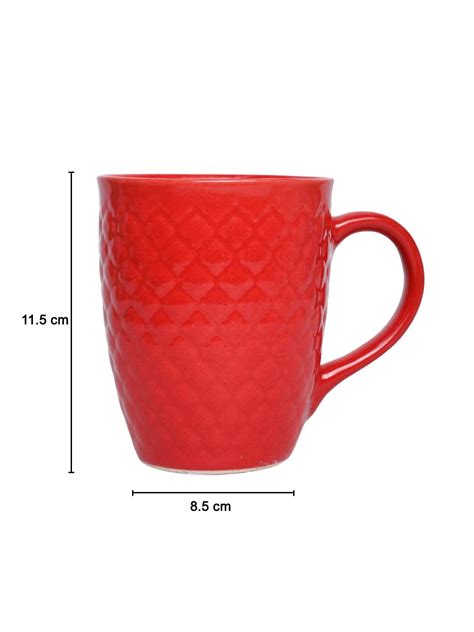VON CASA Ceramic Coffee Mug - 320 Ml, Red - Market99 – MARKET99