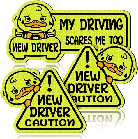 Set of 3 Reflective Student Driver Magnet for Car India | Ubuy