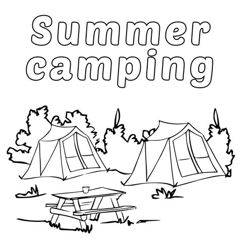 Free Printable Camping Coloring Pages