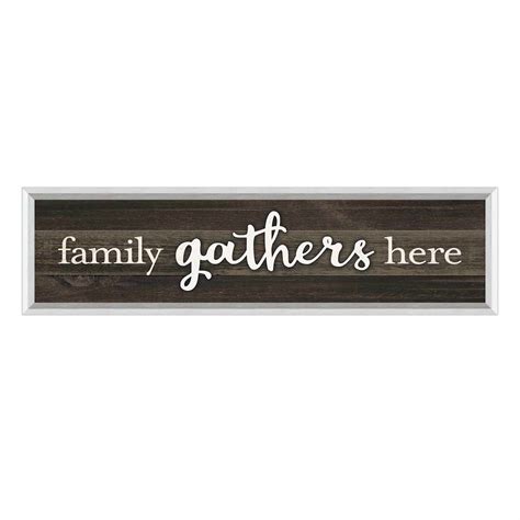 Family Gathers Here Wall Sign | At Home