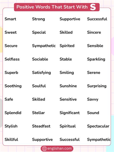 70 Positive Words That Start With S