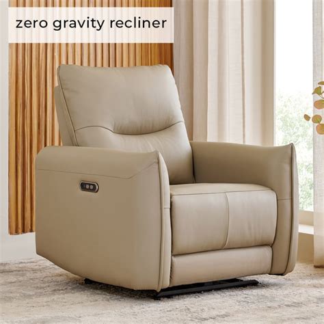 Buy Carolyn Half Leather 1-Seater Zero Gravity Electric Recliner ...