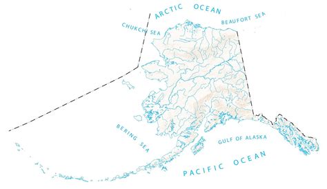 Alaska State Map - Places and Landmarks - GIS Geography