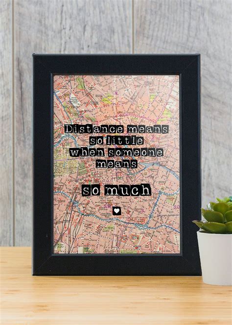 Get Lockdown Distances Map Art Frame | Long Distance Relationship at ...