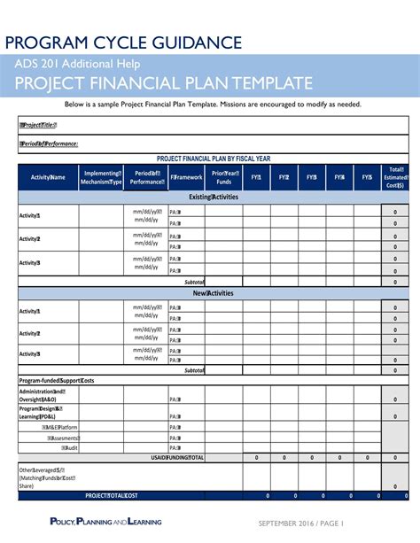 Free Printable Financial Plan Templates [Excel, PDF, Word] Business Plan