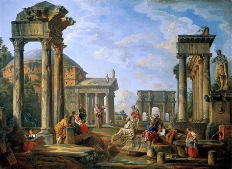 Sermon among Roman ruins — Giovanni Paolo Panini