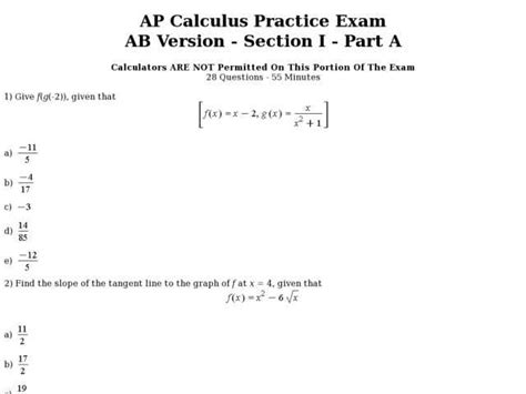 Image result for Calculus 1 Practice Problems