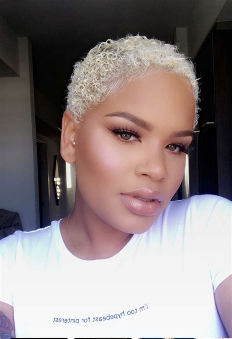 Pin by BLACK BLACKER. on I LOVE BLACK WOMEN | Short platinum blonde ...