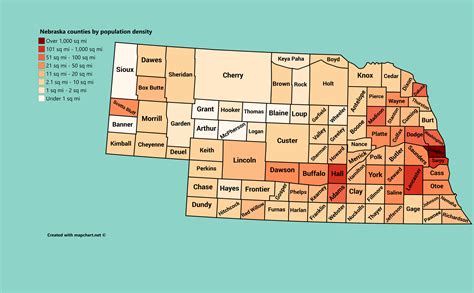 Nebraska Population By County Map – BEKW