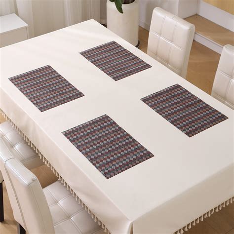 Red Blue Dining Table Runner and Placemats Set | HOKIPO – HOKIPO | Har ...