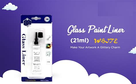 KRAFTMASTERS Glass Liner 3D Glass colour 21ml x 1 Tubes Gold colour ...