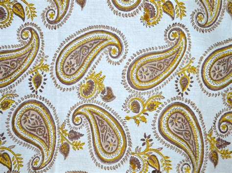 Paisley Indian Block Print Soft Cotton Fabric Sold by Yard - Etsy India