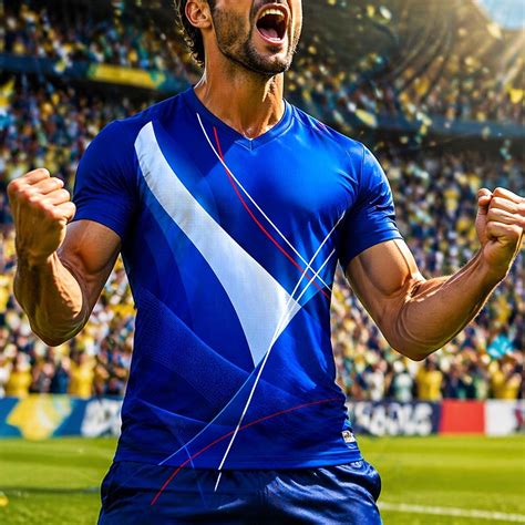 Men's Soccer Shirt Breathable Mesh UFP50+ Tournament Jersey French ...