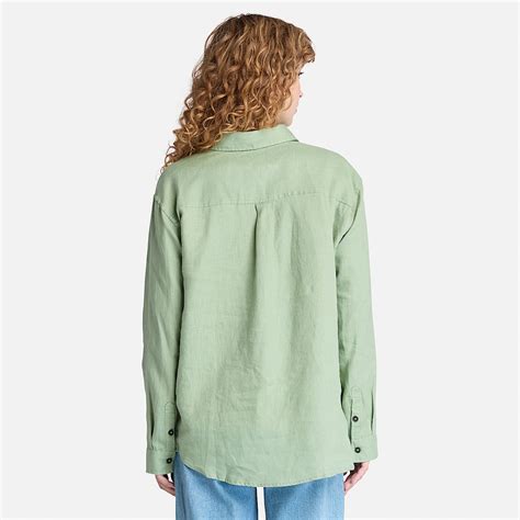 Linen Shirt for Women in Green