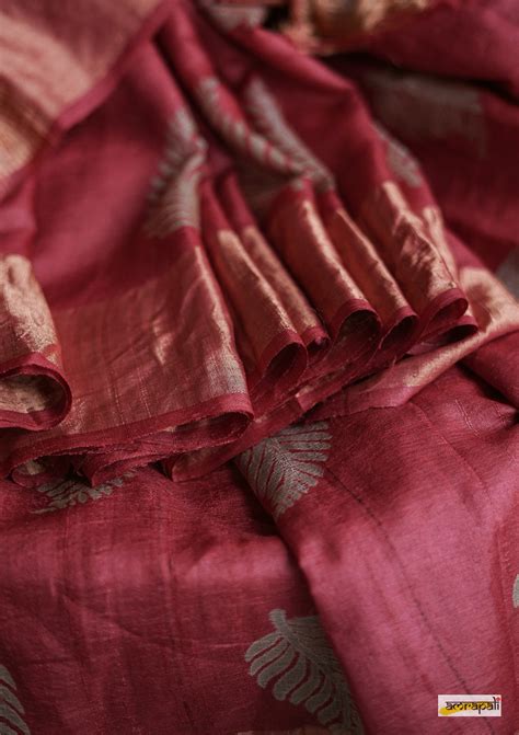 Discharge Block Print on Pure Tussar Silk – Amrapali Boutique