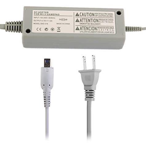 AC Power Adapter Charger Charging Cable For Wii U Gamepad US Plug
