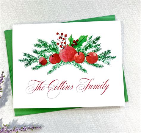 Christmas personalized cards holiday stationery set set of | Etsy ...