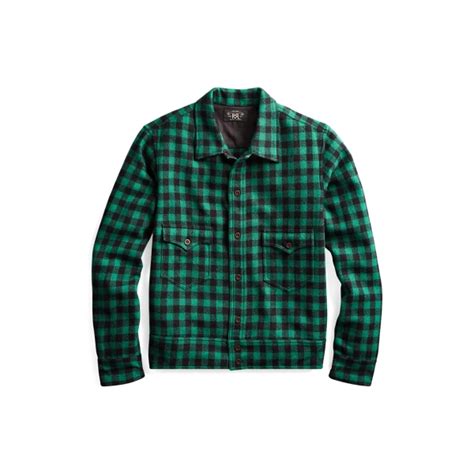 Plaid Wool Overshirt for Men | Ralph Lauren® IN