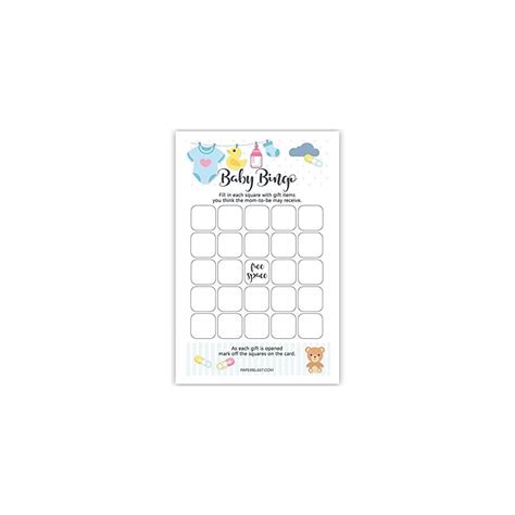 Buy Baby Shower Game - Blank Bingo Cards Online | Ubuy India