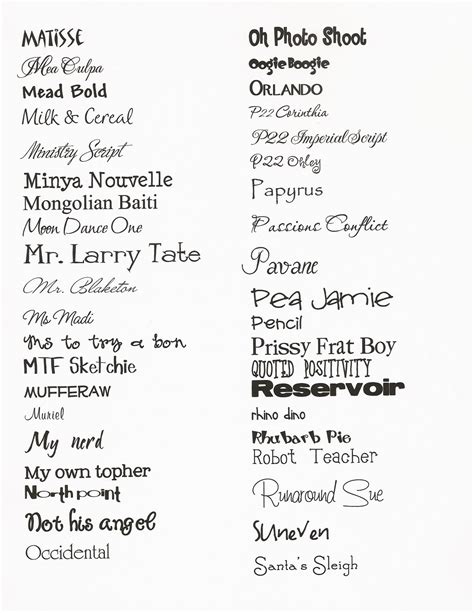 Just Cuz Vinyl Lettering: FONTS