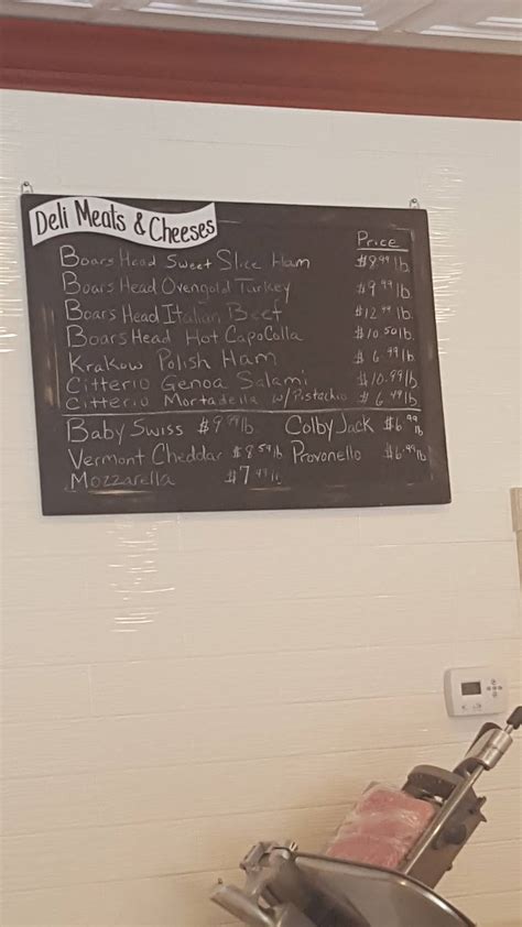 Menu at Peter Sciortino Bakery, Milwaukee