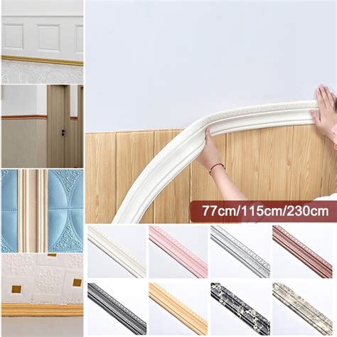 Buy Self-adhesive 3D Wall Edging Strip Border Waterproof Foam Modelling ...