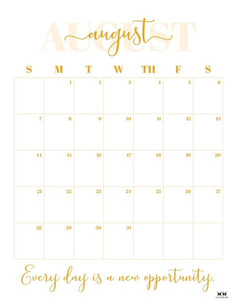 August 2022 Calendars - 33 FREE Printables | Printabulls