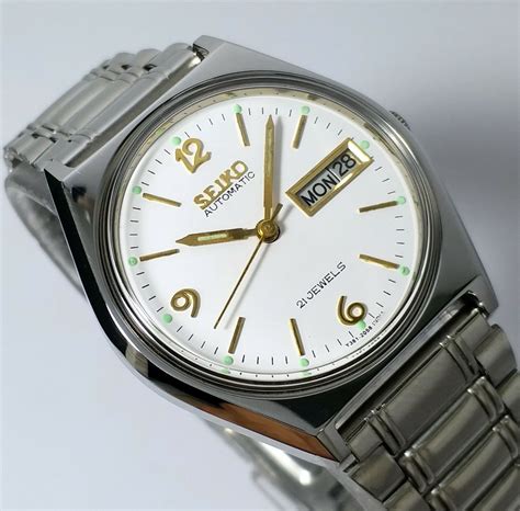 Vintage Seiko 5 Automatic Wind Day Date White Dial India | Ubuy