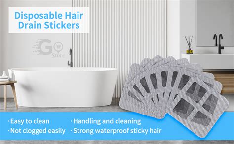 Go Store 30 Pack Disposable Shower Drain Hair Catcher Waterproof Mesh ...