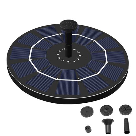 ECO-WORTHY 2.5W Solar Water Fountain Pump Kit for Bird Bath with 800mAh ...